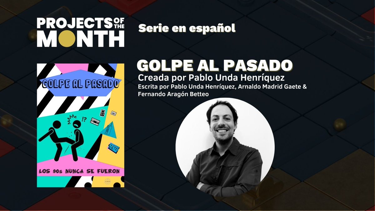 FilmarkethubEsp's tweet photo. 🏆Mejor proyecto de serie en español
‘GOLPE AL PASADO’
Los 90s nunca se fueron
España
Comedia · Drama · Fantástico
10 ep x 50 min
Creada por Pablo Unda
Escrita por Pablo Unda, Arnaldo Madrid Gaete & Fernando Aragón Betteo
¡Felicidades @Pablo_Unda_H!🔥
#ProjectsOfTheMonth https://t.co/A8avwaHMTw