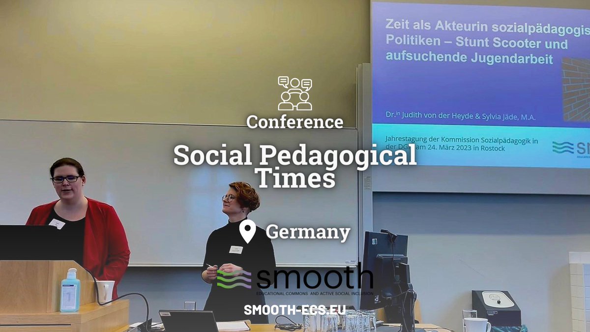 SMOOTH Project (@smooth_h2020) on Twitter photo During the Commission for Social Pedagogy of the @DGfE_eV Conference in Rostock, <a href="/supihudi/">Judith vdHeyde</a> and <a href="/Sylvia_Jaede/">Sylvia Jäde (@sylviajaede.bsky.social)</a> presented the <a href="/UniOsnabrueck/">Uni Osnabrück</a> case studies of the #SMOOTHProject under the title 'Time as an actor of socio-pedagogical policies-stunt scooters and outreach youth work'.
🛴 During the Commission for Social Pedagogy of the @DGfE_eV Conference in Rostock, <a href="/supihudi/">Judith vdHeyde</a> and <a href="/Sylvia_Jaede/">Sylvia Jäde (@sylviajaede.bsky.social)</a> presented the <a href="/UniOsnabrueck/">Uni Osnabrück</a> case studies of the #SMOOTHProject under the title 'Time as an actor of socio-pedagogical policies-stunt scooters and outreach youth work'.
🛴