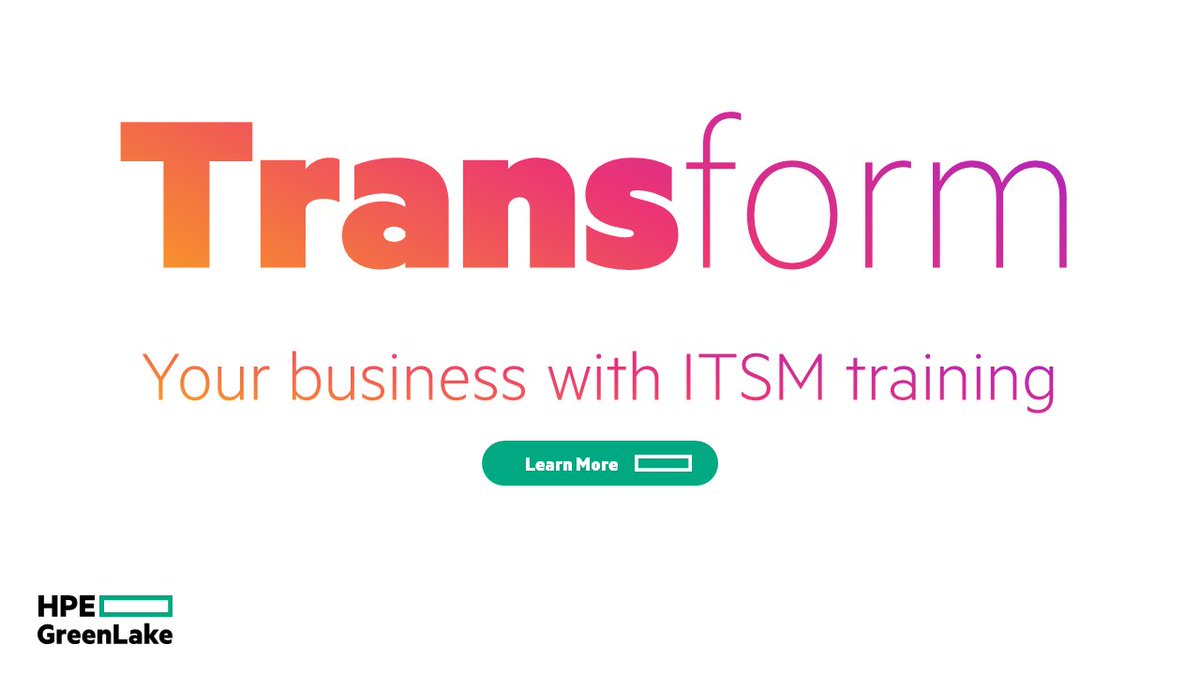 StorageNinja's tweet image. Build your skills in developing, implementing, managing and supporting your organization’s IT services with affordable training from HPE Education Services. Check out our IT service management (ITSM) courses: hpe.to/6016OD9U2 #HPEEducationServices