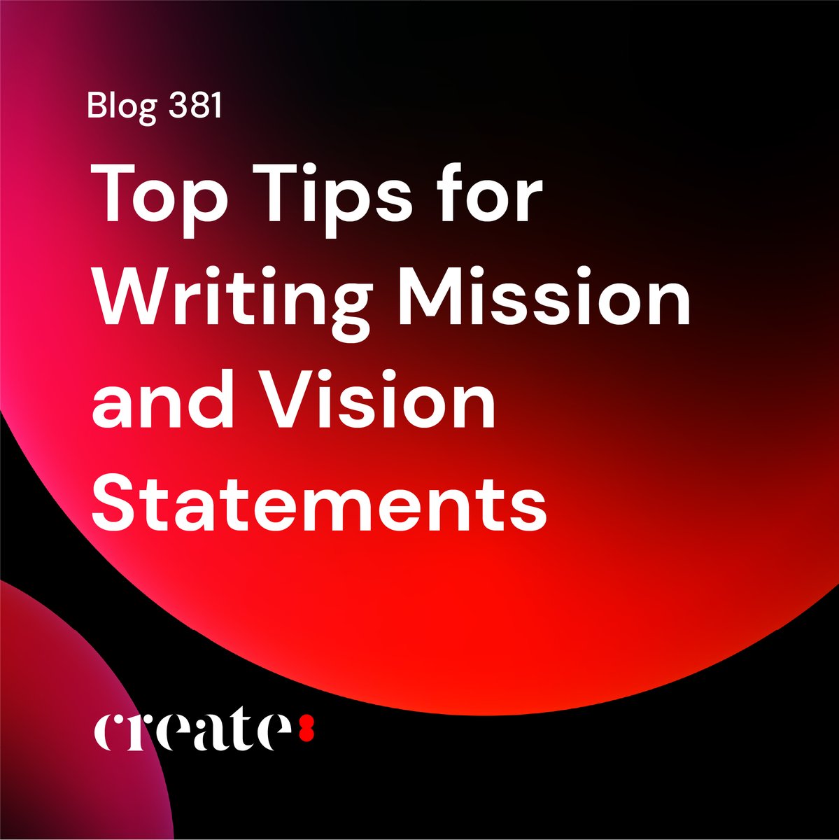 Create8Ltd's tweet image. Whilst your mission and vision statements need to only be a sentence or two long, they can make a huge difference to your business – they help to define your current purpose and set out your goals for the future.

create8.co.uk/how-to-write-m…
#Create8 #BrandingTips #BrandingBlog