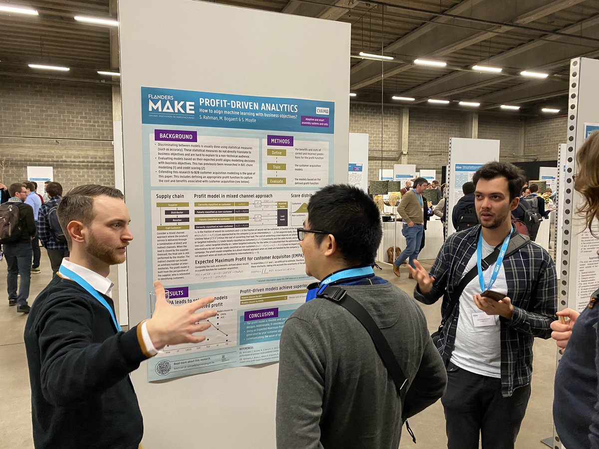 Both <a href="/MatthBogaert/">Matthias Bogaert</a> and Shimanto are presenting their “Profit-Driven Analytics” research at the @FlandersMake Scientific Conference in Antwerp Expo. #orms #DataAnalytics #datascience #FlandersMake