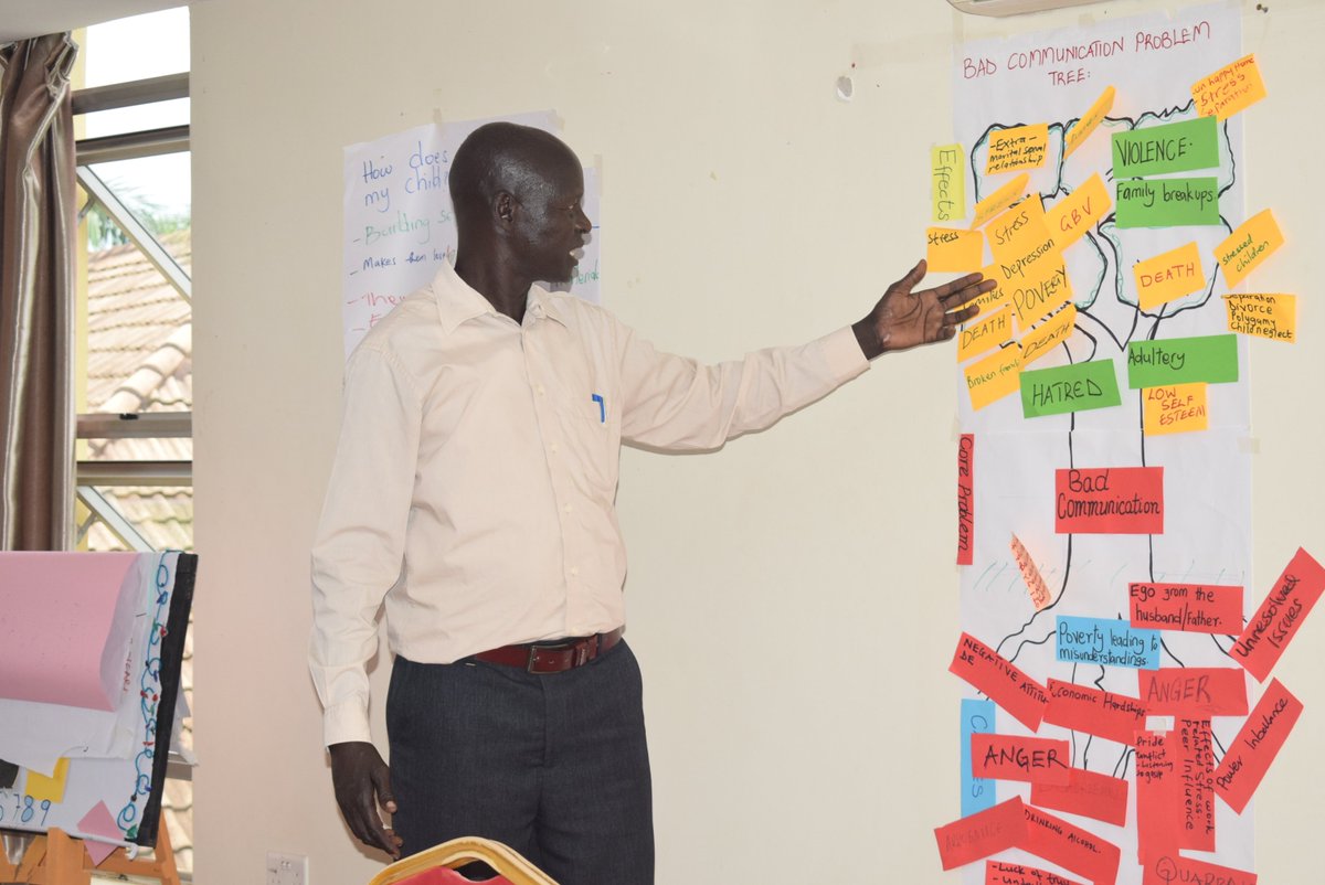 iidcug's tweet photo. It's day 4 of the TOT training for REAL Fathers-ECD scaleup project funded by @LEGOfoundation. Partners have attained knowledge on the effects of  good &amp; bad communication thru the communication tree puzzle, and how this can help to overcome or escalate violence against children. https://t.co/qacab7yJqN
