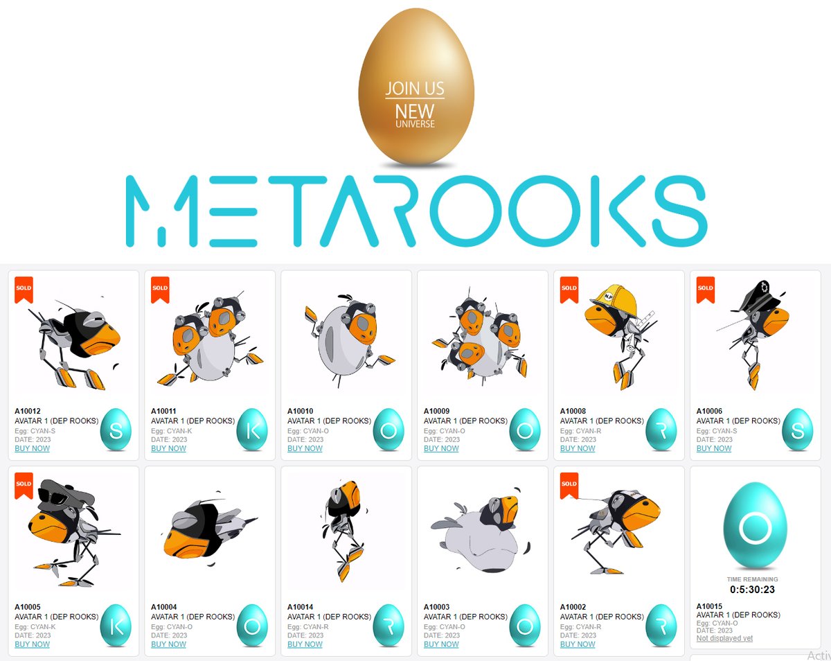 🤩New Metaverse @Metarooks_info🤩 Dep Rooks Collection On #Objkt : objkt.com/collection/KT1… Metarooks WebSite : metarooks.io/store_avatar_a… #NFT #NFT_Shill #NFTSPACESHIP #collaboration #tezos #CleanNFT #TNTNFT #Photography #Metaverse #Music #rook #crow #2d #Illustration #Collage