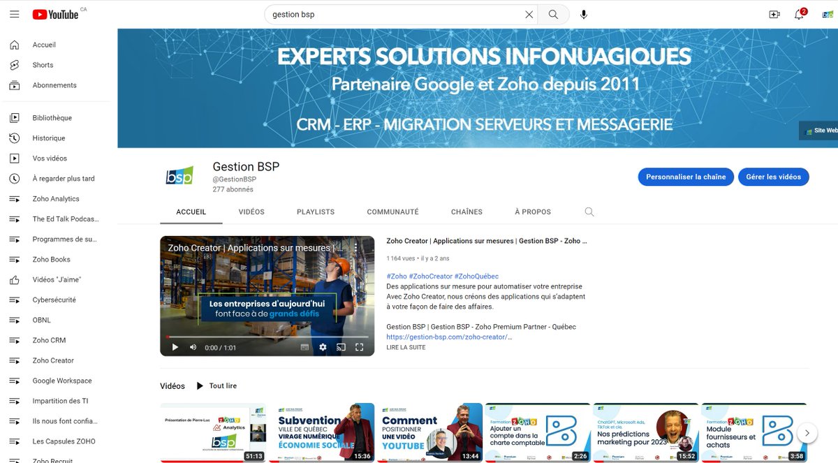 BspGestion's tweet image. Pour de la formation Zoho en français sans frais, allez sur notre site Youtube
youtube.com/@GestionBSP
On y traite de #zohocrm #zohoproject #zohobooks #zohorecruit #zohopeople #zohoanalytics et d&apos;autres sujets comme les #subventions
Bonne écoute!
#gestionbsp