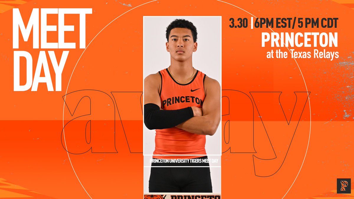 PrincetonTrack's tweet photo. Tigers in Texas!

Princeton Men's Track &amp; Field is ready to compete today at the Texas Relays!

📍: Austin, TX
⏰ : 6:00 p.m. EST / 5:00p.m. CDT 
(First Princeton Event) 
📊: https://t.co/yWolbaFPdq https://t.co/Ja73orZkvG