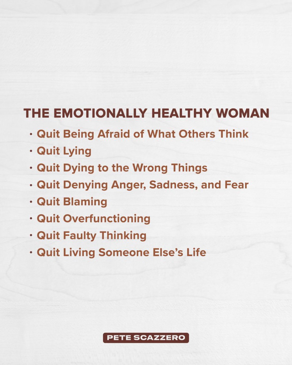 petescazzero's tweet image. Geri’s relationship with God was revolutionized when she drew on God’s grace to quit the 8 unhealthy behaviors you see below. This led to my own self-confrontation and liberation…and the unleashing of a global movement we call today Emotionally Healthy Discipleship.