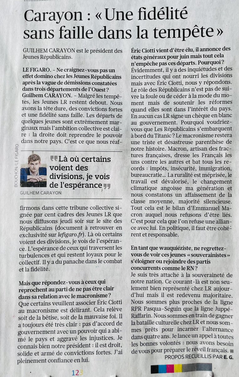 pauline_mallard's tweet photo. Merci à notre Président des @jeunesreps pour cette mise au point pleine de sincérité et de convictions. @GuilhemCarayon incarne parfaitement ce à quoi nous aspirons chez @lesRepublicains 🗞️ https://t.co/kpfYbh16rG