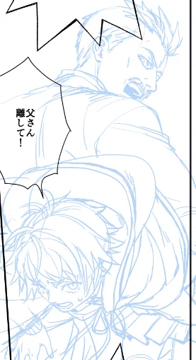 なんかやってる感出る気がしたので、1日一コマアップやってみることにしました。彩帆さんの下絵、もう仕上がりみたいに線綺麗。(ま) 