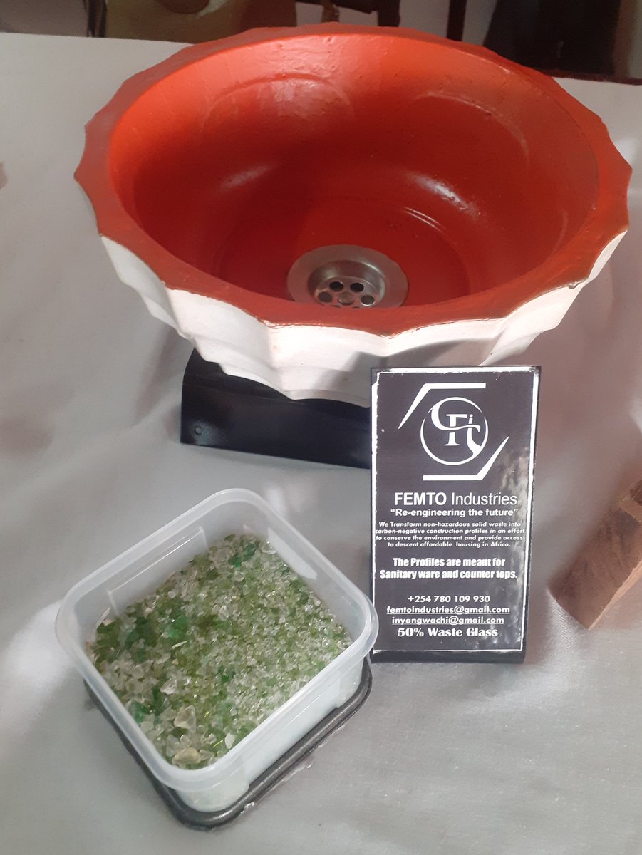 FemtoIndustries's tweet photo. The millions of empty glasses don't need to end in landfills @FemtoIndutries we are giving waste a second life with sanitaryware products from waste glass.
#CircularEconomy  
#sustainableliving 
#SDGs
#RecoverReuse
#ZeroWasteDay
#Environment_ke
#USAID
#EUinKenya
#UNEP
#UKinKenya https://t.co/BODxeymIiC