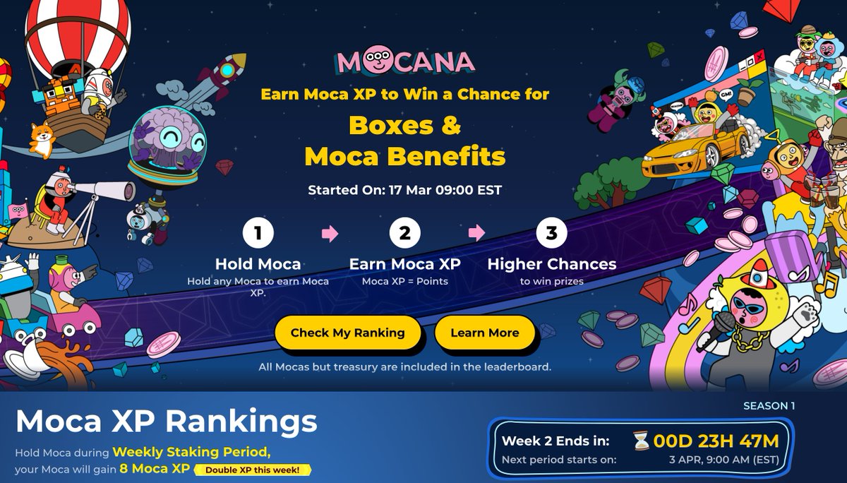 MocaClub's tweet photo. Brand new Website🪐 MocaXP、Box、Benefits!!
https://t.co/WGOUUdDtPp
#MocaFam #MocaClub https://t.co/3q5SlpOD4E