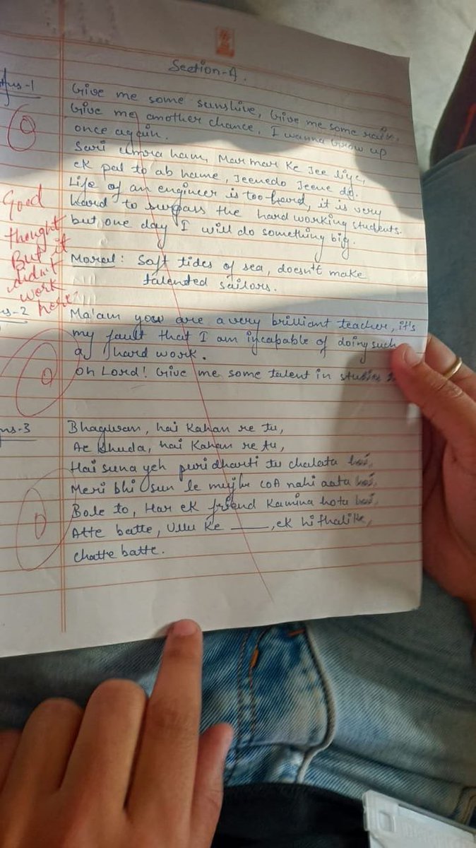 This happened in my College mid-sem exams for real!