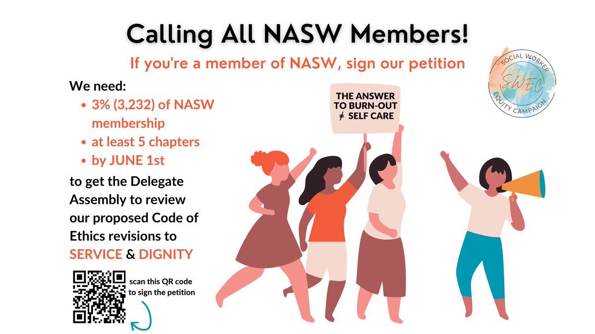 Action Alert: Calling all NASW Members - Let NASW know you want true democratic governance of our Code of Ethics! mailchi.mp/88b656818ff4/c…