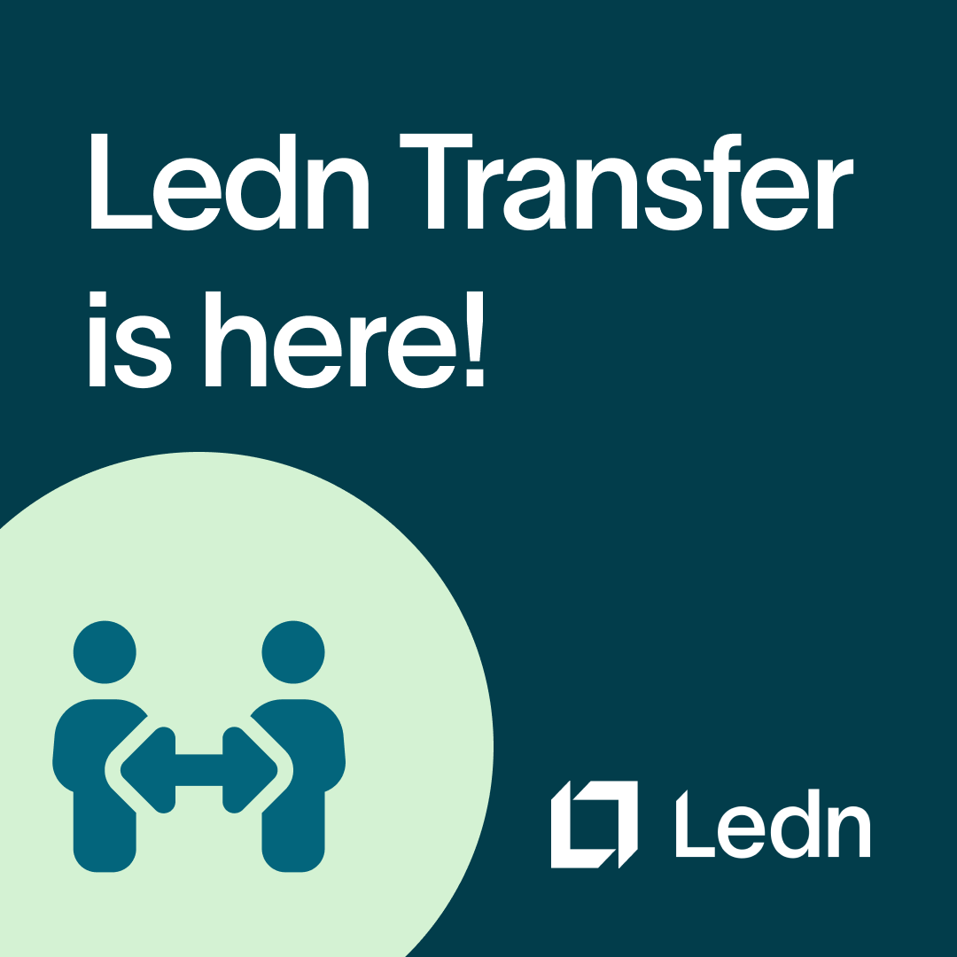 hodlwithLedn's tweet photo. Introducing Ledn Transfer 

A P2P payments service that allows Ledn clients to send funds to each other via a Ledn Handle or email address. 

An easier, faster and free way to send funds to your friends and family directly from your Ledn account.

FAQs: https://t.co/F3CxG8v2f4 https://t.co/BPwuyg5SW5