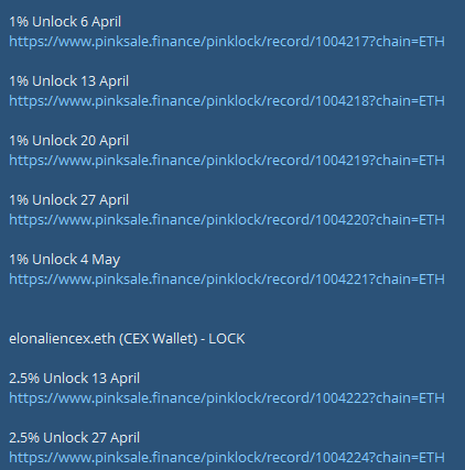 We have now locked our Marketing &amp; CEX Wallet! 🔒
#ELONALIENETH #ELONALIEN
