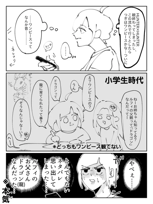 アニメワンピ観てた時の衝撃事件
恥ずかしすぎて最近まで誰にも言えませんでした
⚠55話と314話の模写あり 