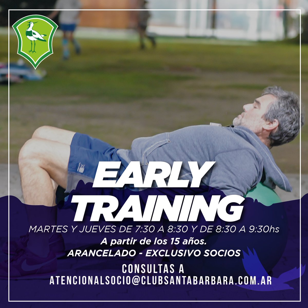 ClubStaBarbara's tweet photo. 💪 Early Training en el Club 💪

Martes y Jueves de 7:30 a 8:30hs y de 8:30 a 9:30hs.
A partir de los 15 años.

Exclusivo socios - Arancelado

#training #vamosteras #vamosteros #clubstantabarbara https://t.co/lovM0TGQP9