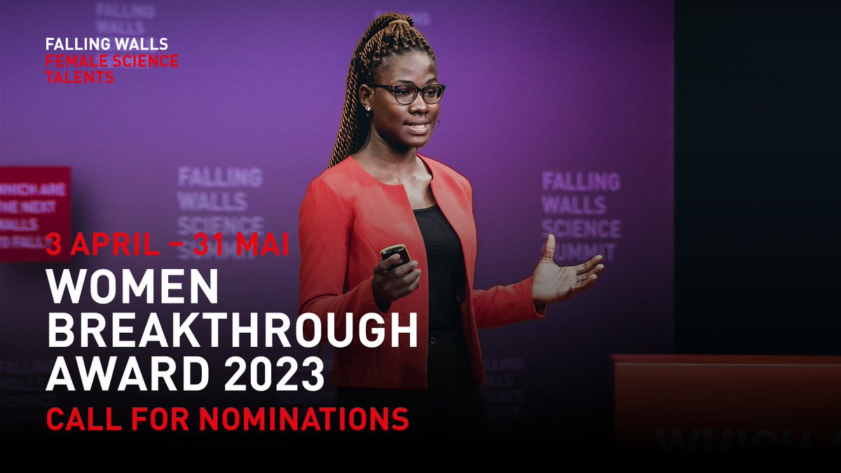 Falling Walls Female Science Talents (@fw_fst) on Twitter photo We are honoured to announce that the <a href="/Falling_Walls/">Falling Walls</a> #FemaleScienceTalents & <a href="/ElsFoundation/">The Elsevier Foundation</a> have launched together the #WomenBreakthroughAward23. The call for nominations starts today: bit.ly/42RC8TO We are honoured to announce that the <a href="/Falling_Walls/">Falling Walls</a> #FemaleScienceTalents & <a href="/ElsFoundation/">The Elsevier Foundation</a> have launched together the #WomenBreakthroughAward23. The call for nominations starts today: bit.ly/42RC8TO