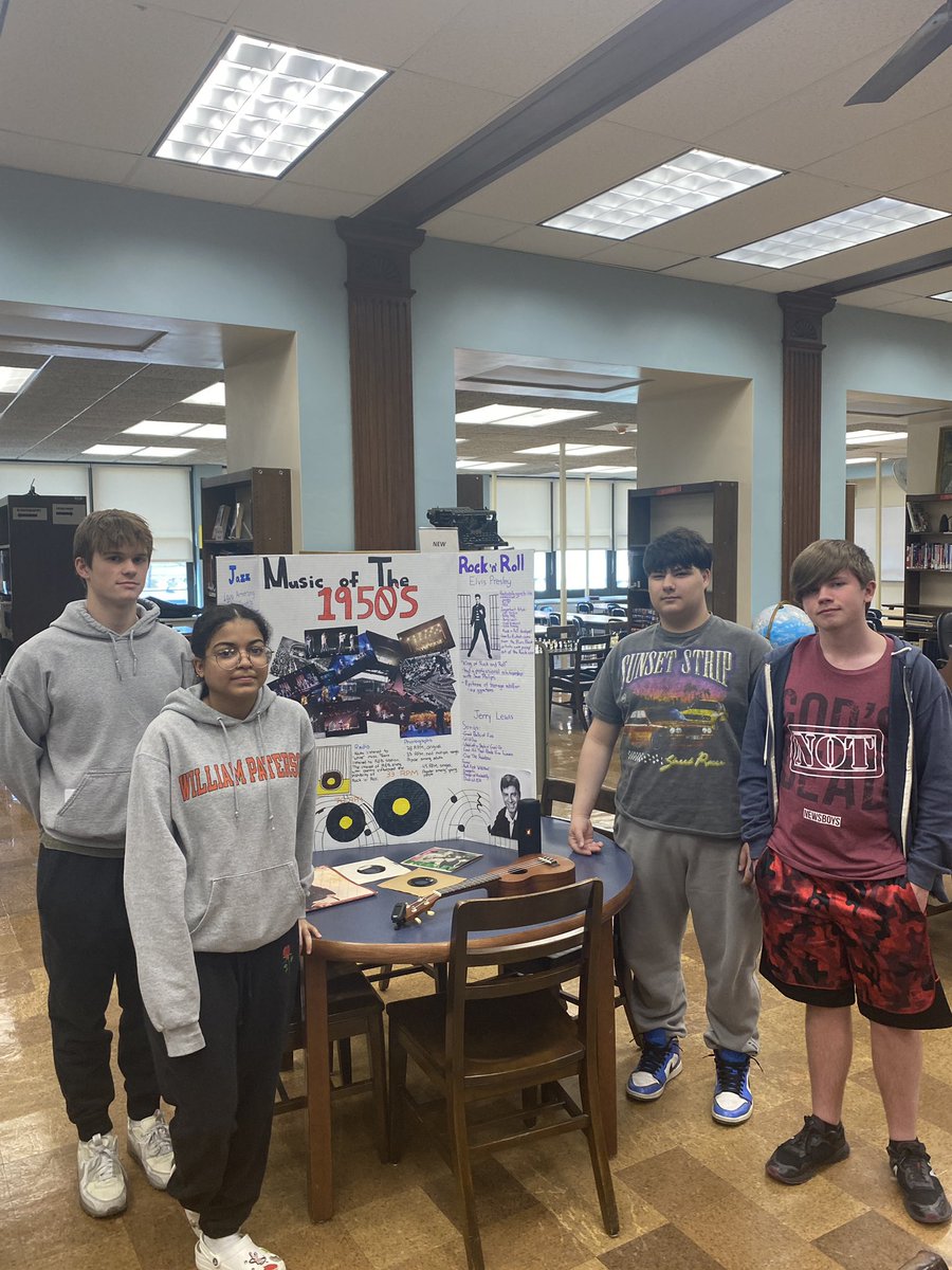 Part 2 of Period 8 1950s Culture Project! Super proud of what they have did! A lot of creativity and effort led to jaw dropping projects!#goBears <a href="/rspirito11/">Dr. Richard A. Spirito</a> <a href="/AshleySmithEd/">Ashley Smith</a> <a href="/HHS_Principal22/">Kevin Pfister - HHS Principal</a>