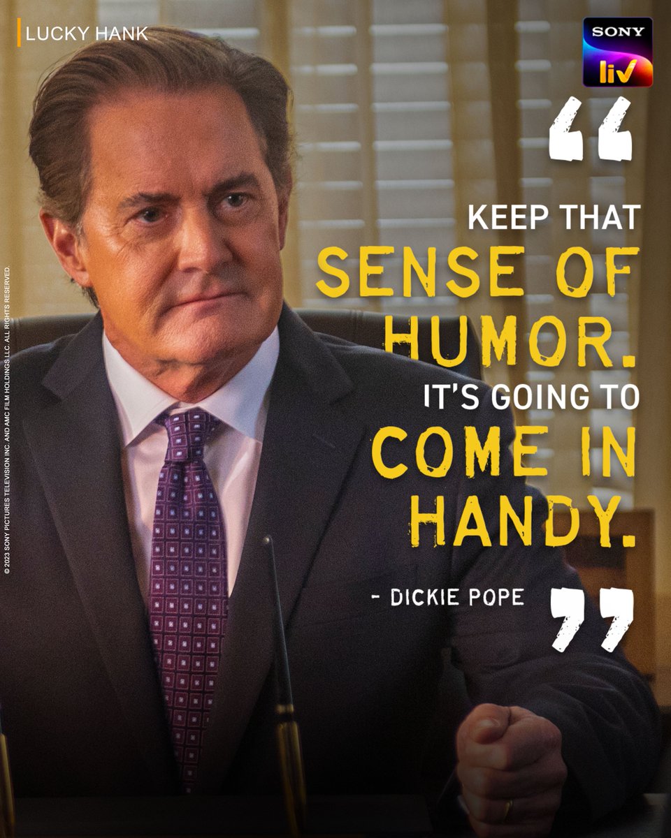 SonyLIV's tweet photo. Some memorable lines that’ll stay with us just like the characters! 💯
#LuckyHank streaming now on Sony LIV - https://t.co/pY60YTK6xd
#LuckyHankOnSonyLIV
#BobOdenkirk #MireilleEnos #SuzanneCryer #CedricYarbrough #DiedrichBader #OliviaScottWelch #SaraAmini https://t.co/AWEFnEZorj