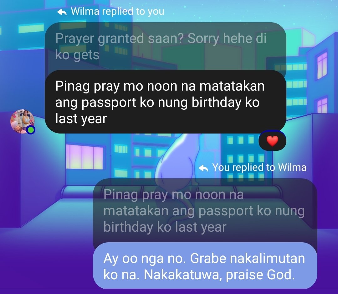 ChanChanToralba's tweet photo. Pray. When you pray for others, believe that God will use you as you declare.

Nakakatuwa lang. Nagthank you sakin si mama dahil answered prayer daw ako. Tapos naalala ko pinagpray ko pala si mama noon, now nasa flight na siya pa taiwan for vacation. 

Lord, your ways are higher. https://t.co/XGlCqeyql4