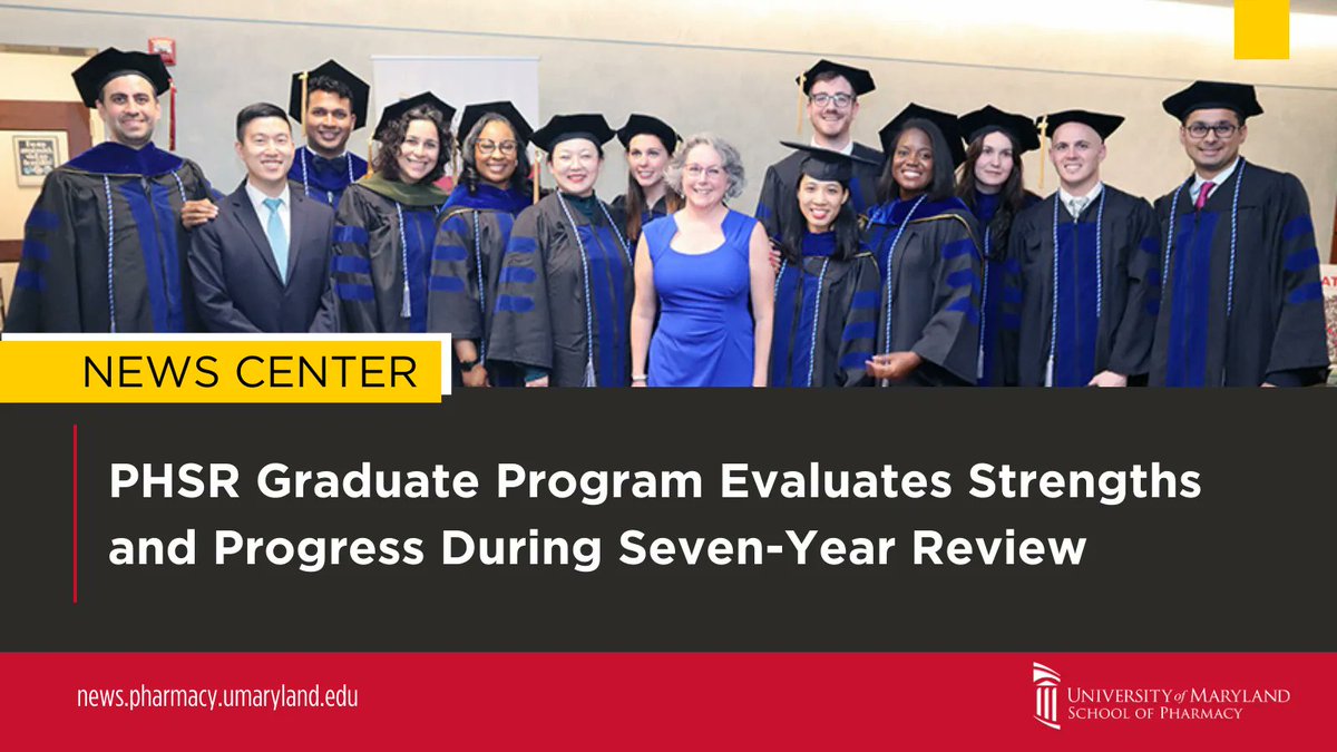 umsop's tweet photo. News Story: PHSR Graduate Program Evaluates Strengths and Progress During Seven-Year Review. Learn what faculty and students are saying about the review and the program: https://t.co/HQ9G2UvHfx. @UMSOP_P_SHOR @UMB_PHSRxHealth https://t.co/rH77FLlN47