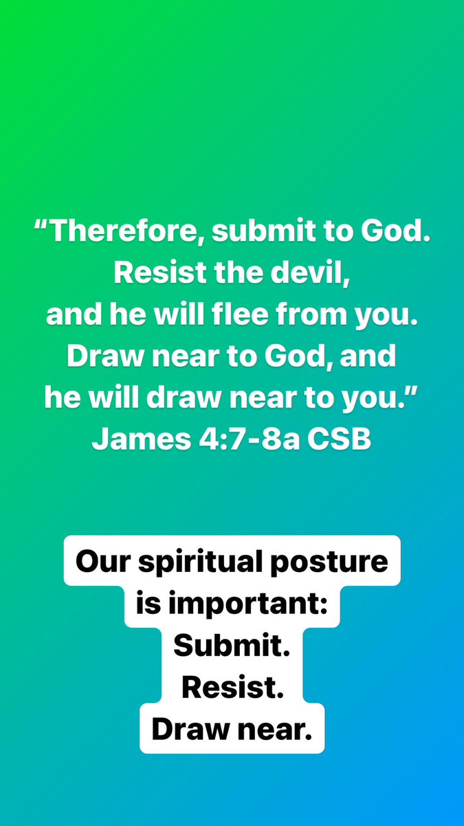 jermpc's tweet image. “Therefore, submit to God. Resist the devil, and he will flee from you. Draw near to God, and he will draw near to you. Cleanse your hands, sinners, and purify your hearts, you double-minded.”
James 4:7-8 CSB #RenewYourMind