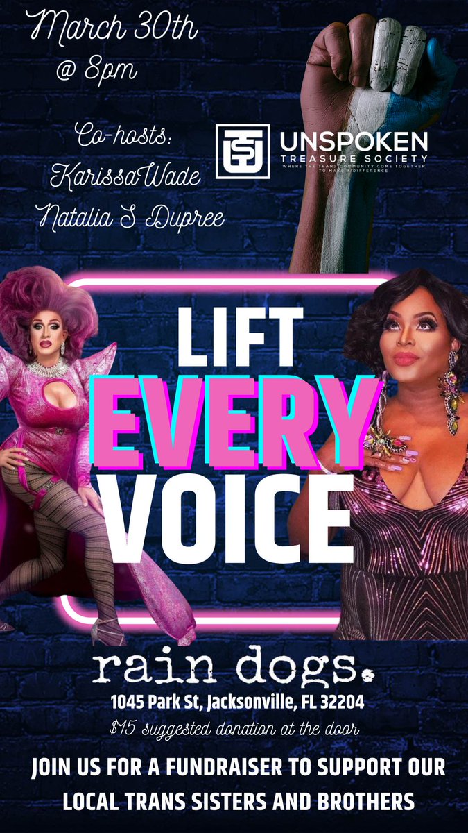 Kristanny's tweet photo. Tonight! 8pm! Rain Dogs, 5 points!
#LBGTQIA #supporteachother 
Come support our entire community! https://t.co/HgbX9fbpVq
