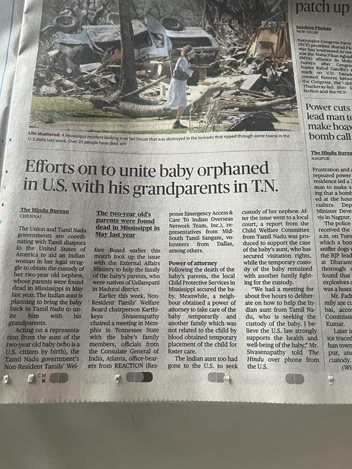 A baby is stuck in US not given to Baby's Tamil Nadu Grandparents, is law above Blood relation ! If Blood relation are their to take care of baby, How can US cws keep baby from 1+ year ? This clearly some huge Trafficking around world.@annamalai_k @thinkfirstindia @MEAIndia