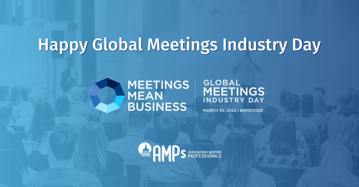 Today is a day to celebrate the magic of meetings and the impact they have on shaping our world. Here's to the pioneers, innovators, and dreamers who bring us together and create unforgettable experiences. Happy Global Meetings Industry Day! 
#GMID2023 #AMPsDC #MeetingsMatter