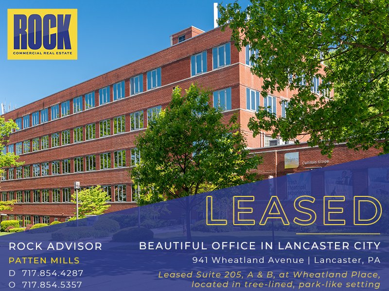 ROCKCommercial's tweet image. #pattenmills #lancastercity #officeleasing #wheatlandplace #wehavetrees #cre #rockcommercial
