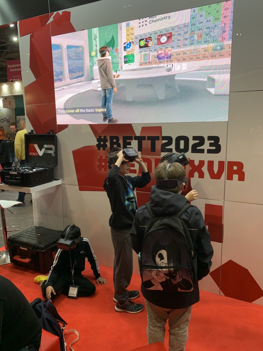 Students loving the VR content #bett2023 #redboxvr @PICOXR