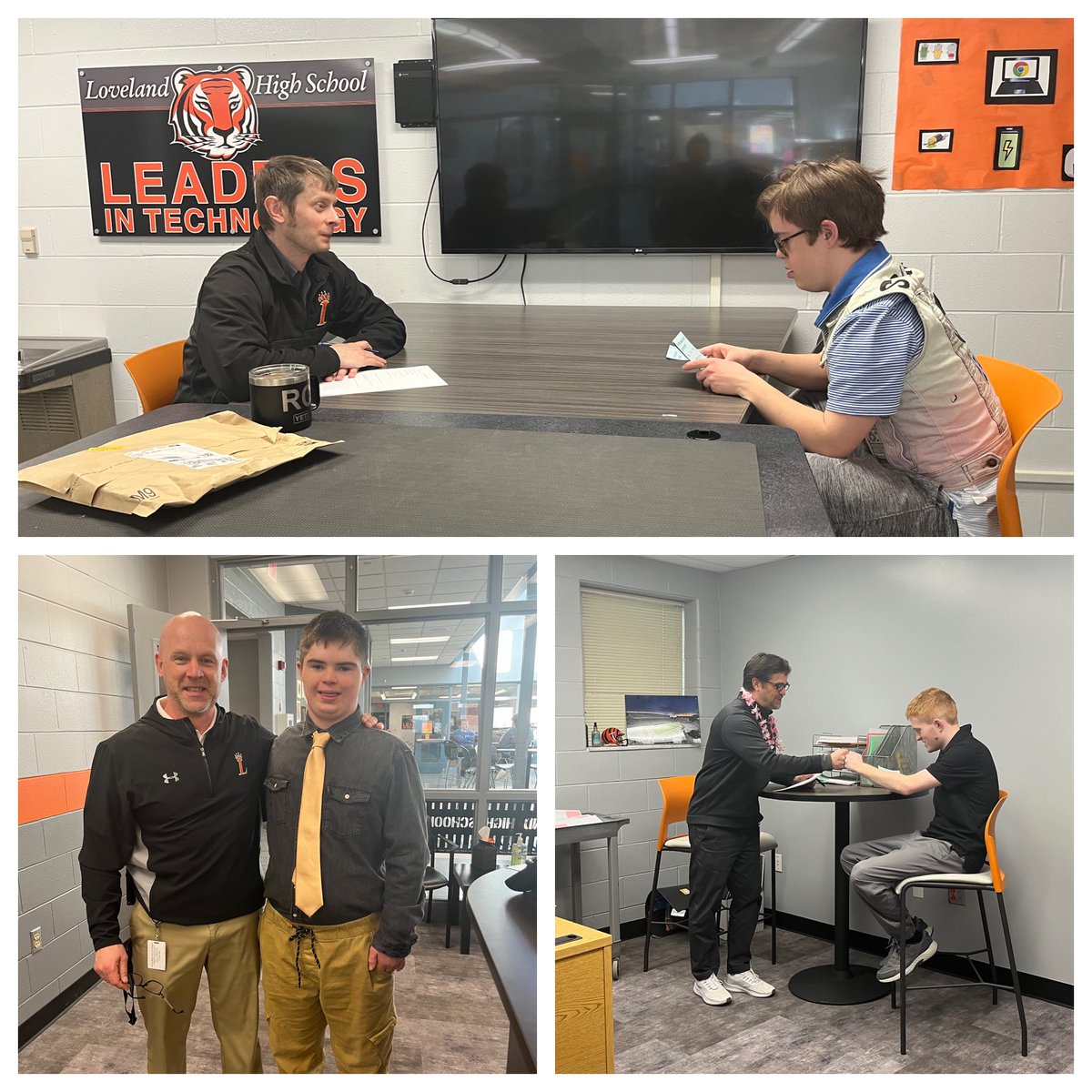 lhs_transition's tweet photo. Our students are doing amazing at mock interviews! Thanks to our wonderful staff for helping out! @MrDavidKnapp @CoachZ_LHS @TigerSupt @LovelandTigers @LovTigers_AD @PrincipalKohls https://t.co/vDrBY3BB5o