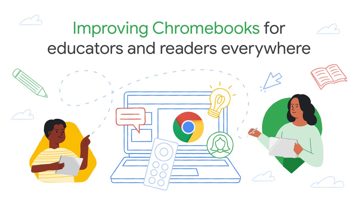 LindsayBryan17's tweet photo. Do you use #Chromebooks? @GoogleForEdu just announced 5 updates you won't want to miss. They include new devices, updates for Screencast &amp; cast moderator, as well as a new feature to help enhance the reading experience in Chrome browser. 
Read the latest: https://t.co/dyrjQsETQL https://t.co/tH8jN71iou