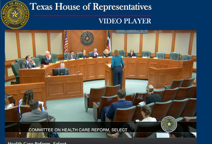TexasCHCs's tweet photo. Jana Eubank, TACHC's ED testifying before the House Select Committee on Healthcare Reform in support of #HB3317. The bill establishes a pilot project to provide uninsured working adults employed at small businesses access to primary care.#equityaccessquality #primarycare @TXlege https://t.co/XqjgdVQz9n