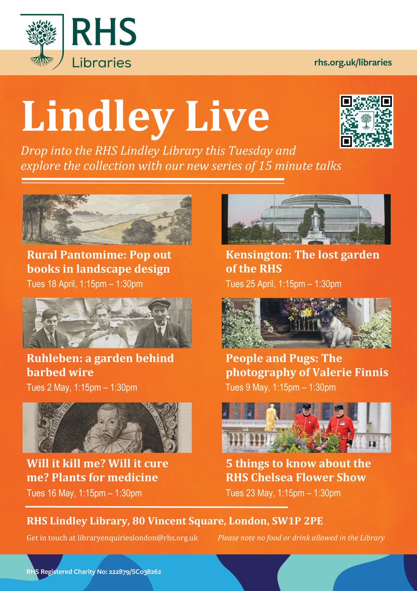 Introducing Lindley Live, a new series of free, 15-minute talks about the treasures of our collection.

Tuesday lunchtimes at <a href="/The_RHS/">The RHS</a> Lindley Library in Westminster.

No need to book - just drop in: eventbrite.com/cc/lindley-liv…