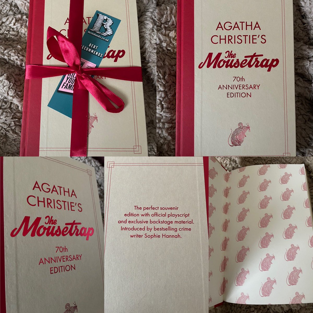 JenMedBkReviews's tweet photo. It’s a @bertsbooks delivery day. This time it’s the 70th Anniversary special edition of The Mousetrap by @agathachristie 

#prettybook #agathachristie #nospoilers #theatre #classiccrime @orionbooks https://t.co/jZFTIoA0Fr