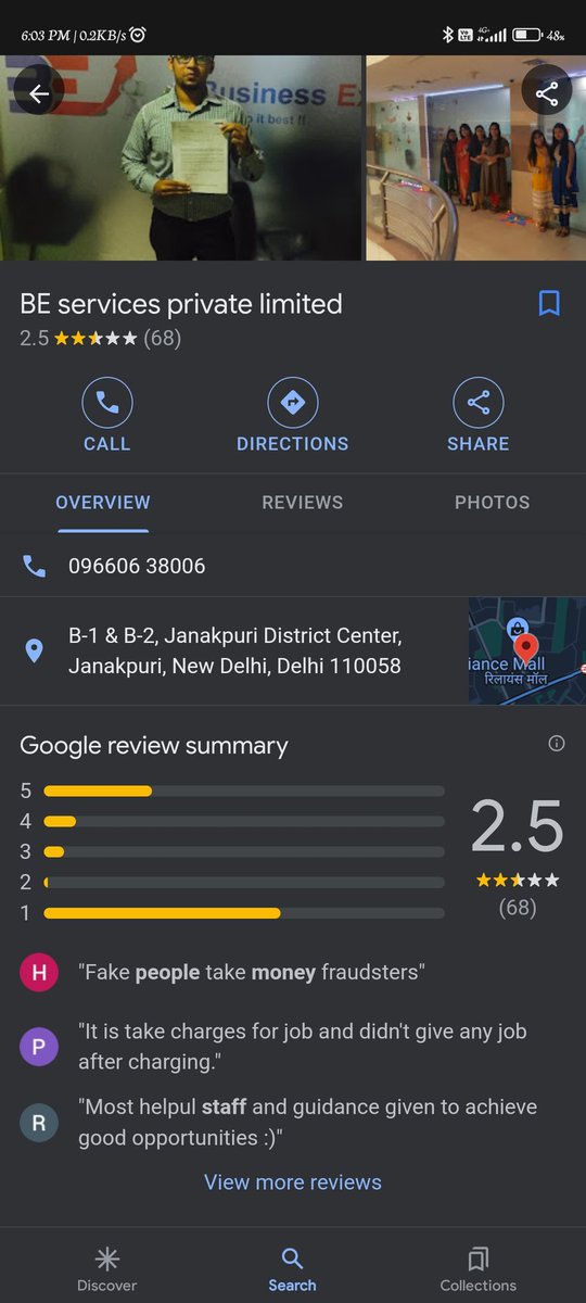 Utkarsh_Chak_'s tweet photo. BE SERVICES PVT LTD, In the name of providing jobs, they take money from people by saying security amount and they keep changing the zones of interview so that they do not get caught all over Delhi.
@Cyberdost @DelhiPolice 
@MCA21India @DCP_CCC_Delhi 
@dcp_southwest https://t.co/QTmItB2fAi