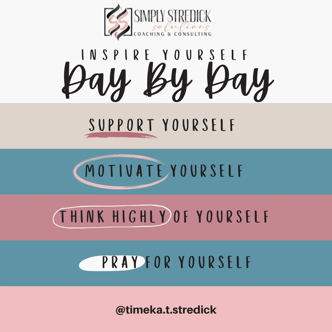 TimekaTStredick's tweet photo. Today remember to do for yourself what you do for others.
Go be great!🌟 

#selfawareness #momblogger #momprenuer #busymomlife #selfacceptance #wifelife ##marriedwithchildren #morningmotivation #parentalawareness #emotionalintellegence #htxlifecoach #marriedlife https://t.co/2neHhgXuNE
