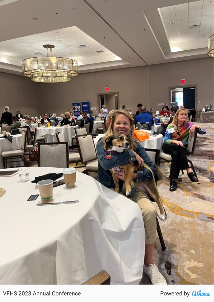 Two conference attendees #VFHS #animalwelfare #VFHSannualconference #VFHSconference via Whova event app whova.com/whova-event-ap… #vfhs2023#homewardtrails