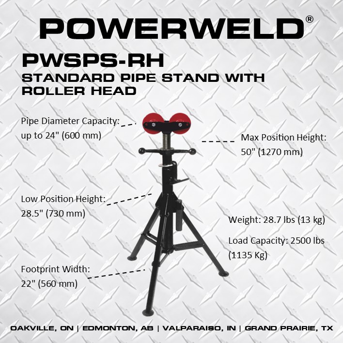 TechniweldCorp's tweet photo. We're rolling into #OpeningDay with our newest pipe stand, PWSPS-RH. The standard foldable pipe stand is now available with a roller head! https://t.co/1PYWGG6dRJ