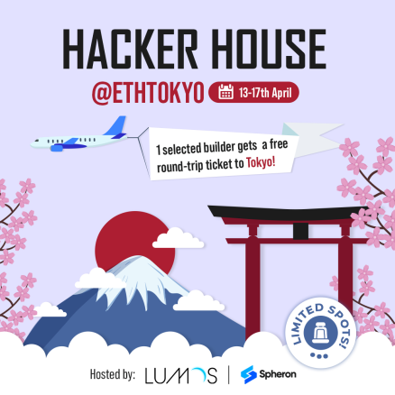 Katsumi3x's tweet photo. #Web3  Devs!

Looking for a place to hack, snack &amp; stack some sats during #ETHTokyo? Look no further than the @lumoslabshq x @spheron  #HackerHouse, where  the wifi is fast &amp; memes are spicy.

Spots are rarer than a gas fee under 100 gwei!

Read more - https://t.co/CKEunDa9k2 https://t.co/mGNEWzBGaW