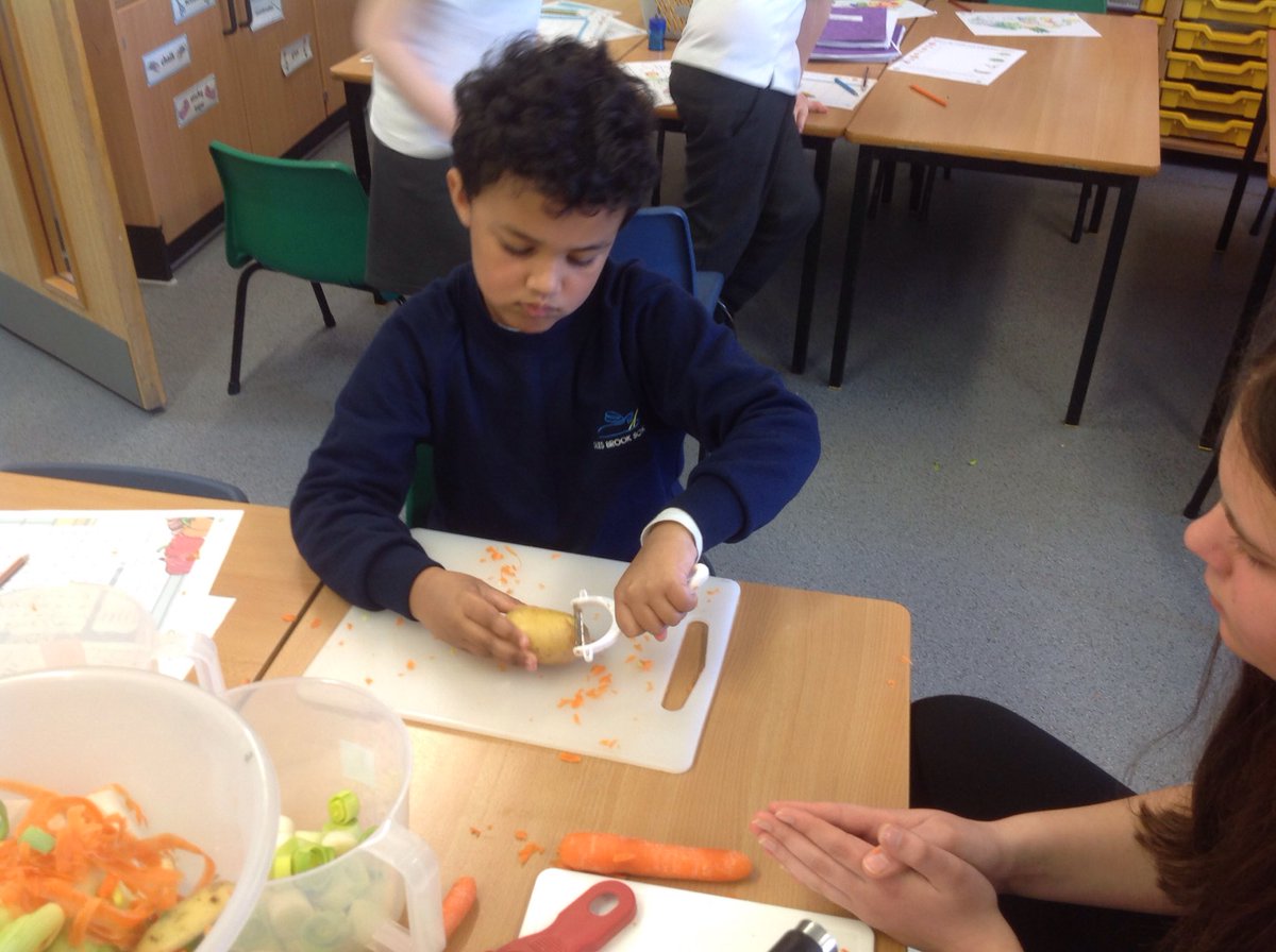 Great chopping, peeling and grating from our class today. #gbs