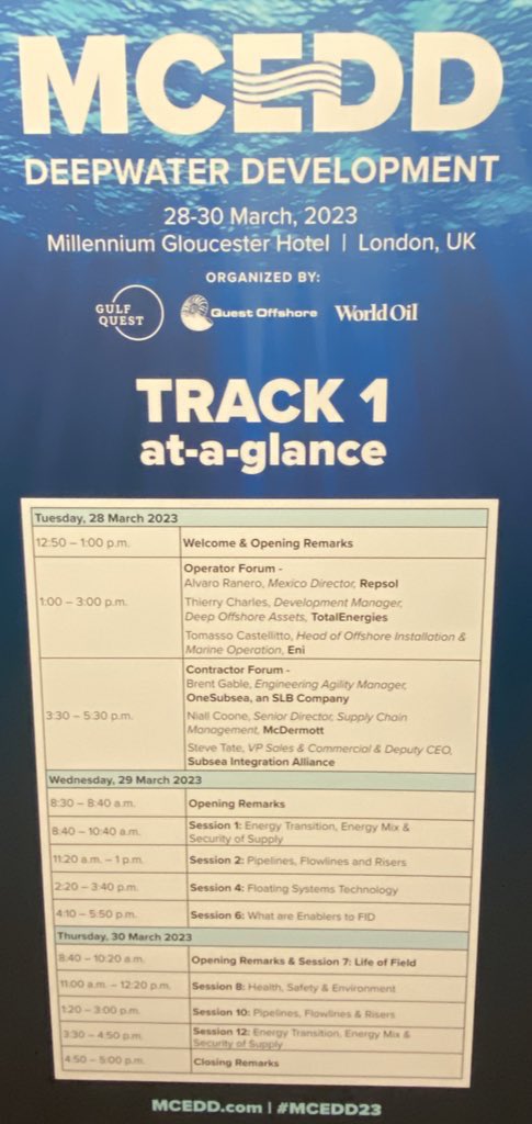 GliderPLOCAN's tweet photo. Asistimos al evento #MCEDD2023 para promover #MarineAutonomy & #OceanObserving en el sector #OceanEnergy en el marco del proyecto @Euro_Sea #USV #OceanTech @EuroGOOS #TestSite @Subsea7Official @SUT_news @bp_America @Oceaneering @TotalEnergies #ICTSNews @agenciaiisi @plocan https://t.co/URBsnYs25C