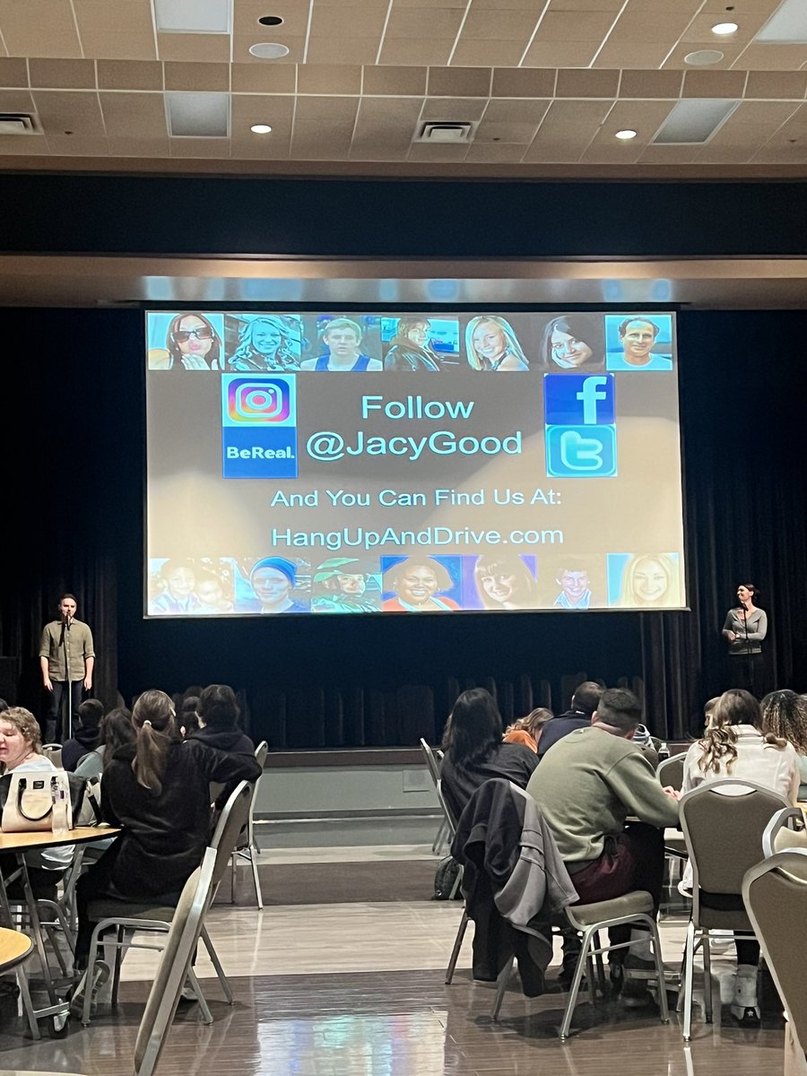 SaddYts's tweet photo. Today we are at Youth Traffic Safety Leadership Conference at Penn West/Cal U listening to “Hang Up &amp; Drive” @JacyGood and Steve Johnson. Thank you for sharing your story with our students! #hangupanddrive @thstrinitypride @TRINITY_MLUCAS https://t.co/Glmbk4vHua