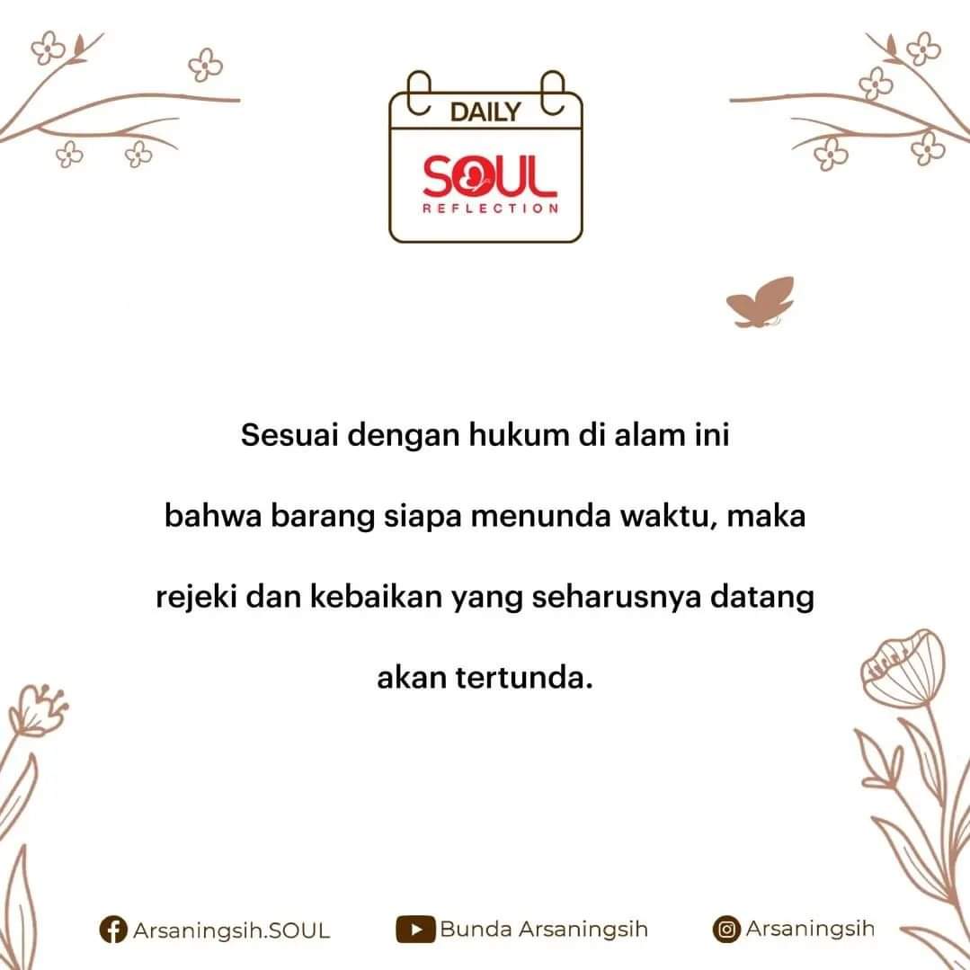 rika_tsan's tweet photo. Akibat menunda waktu, kita bisa menunda rejeki dan kebaikan datang pd diri kita. 

#KarmaReinkarnasi #MisteriSemesta #SpiritualModern #MeditasiOnline #MisteriMeditasi #SpiritualGaul #MeditasiGuru https://t.co/Ga7hiBLdWN