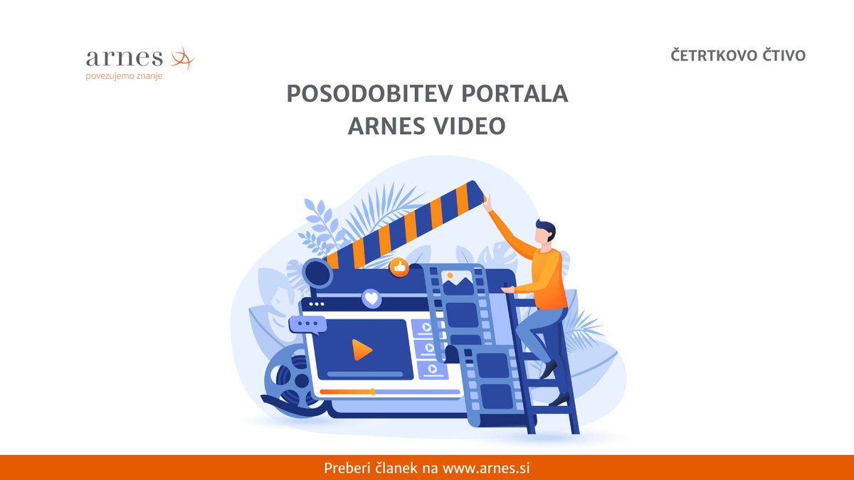 ArnesInfo's tweet photo. Pred kratkim smo posodobili portal Arnes Video. Med drugim zdaj lahko predvajalnik upravljate s tipkami, Arnes Video naložite kot aplikacijo na vaš zaslon in posnetke obrežete kar znotraj portala. 🥳

Preberite več na https://t.co/5y5S8rH2EW 🧐 https://t.co/aIxyBDgAPx