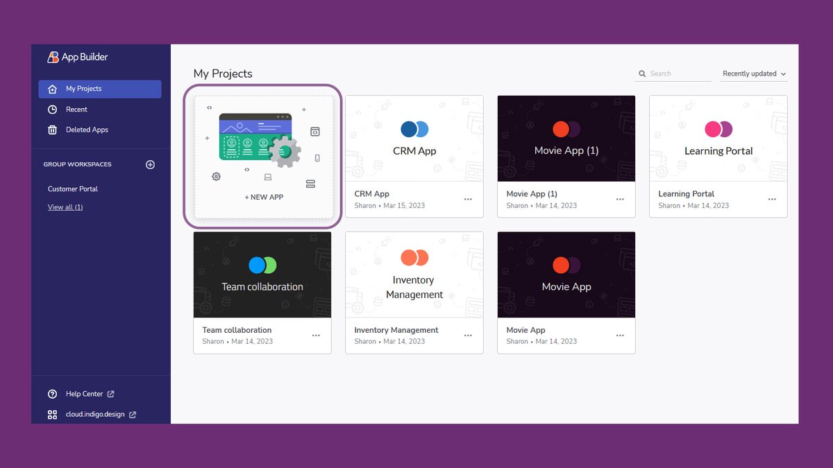 📢Option 2 – Using low-code drag &amp; drop App Builder: 

Step 1️⃣   Click New App 

Step 2️⃣   Or drag your Sketch file the Drop Area 

Step 3️⃣   Review the design in the Cloud IDE 

Step 4️⃣   Review or Download your Angular code