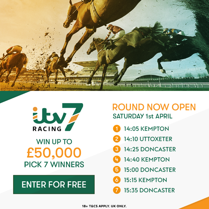 ITV7Racing's tweet photo. #ITV7 is now open ๐
There is a ยฃ50K jackpot to play for ๐ธ
Enter for FREE ๐ฒ