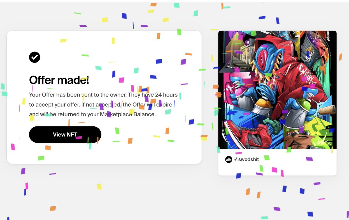 Artist supports artist 🤜☮️🤛
 I made an offer to support this great artist on his debut <a href="/swodshit_/">SWODSHIT</a> Welcome amigo 🔥🚀