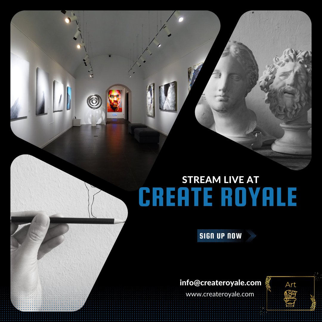 CreateRoyale_'s tweet photo. https://t.co/S2yoercDzS #createroyale 
Earn between 80% to 95% of all subs from day 1. Receive 100%Gifts.
#art #crafts #artist #draw #model #sculpture #painting #artwork https://t.co/ja2FwfgUAS